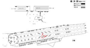 相鉄／横浜駅／／№563駅看板・駅広告、位置図