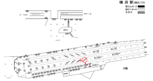相鉄／横浜駅／／№566駅看板・駅広告、位置図