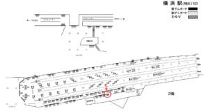 相鉄／横浜駅／／№306駅看板・駅広告、位置図