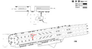 相鉄／横浜駅／／№2540駅看板・駅広告、位置図