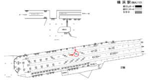 相鉄／横浜駅／／№572駅看板・駅広告、位置図
