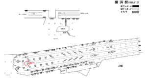 相鉄／横浜駅／／№218駅看板・駅広告、位置図