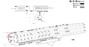 相鉄／横浜駅／／№321駅看板・駅広告、位置図