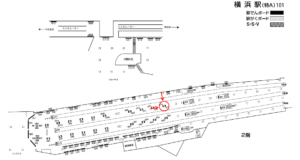 相鉄／横浜駅／／№574駅看板・駅広告、位置図