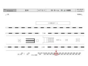 JR　五井駅／上り線側／№26駅看板・駅広告、位置図