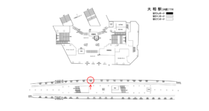 相鉄／大和駅／／№309駅看板・駅広告、位置図