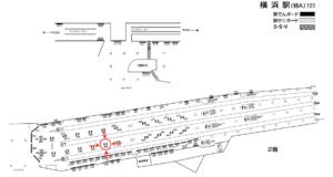 相鉄／横浜駅／／№504駅看板・駅広告、位置図