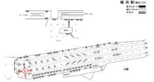 相鉄／横浜駅／／№501駅看板・駅広告、位置図