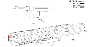 相鉄／横浜駅／／№901駅看板・駅広告、位置図