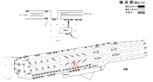 相鉄／横浜駅／／№815駅看板・駅広告、位置図