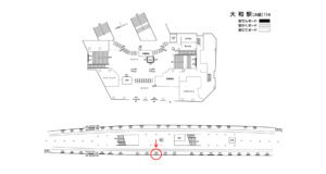 相鉄／大和駅／／№329駅看板・駅広告、位置図