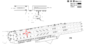 相鉄／横浜駅／／№517駅看板・駅広告、位置図