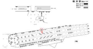 相鉄／横浜駅／／№338駅看板・駅広告、位置図