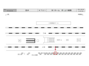 JR　五井駅／上り線側／№25駅看板・駅広告、位置図