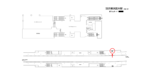 相鉄／羽沢横浜国大駅／／№303駅看板・駅広告、位置図