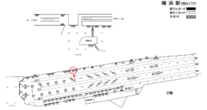 相鉄／横浜駅／／№335駅看板・駅広告、位置図