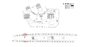 相鉄／大和駅／／№404駅看板・駅広告、位置図