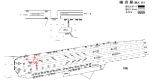 相鉄／横浜駅／／№515駅看板・駅広告、位置図