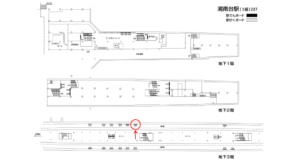 相鉄／湘南台駅／／№306駅看板・駅広告、位置図