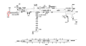 東京メトロ／大手町駅／千代田線／№719駅看板・駅広告、位置図