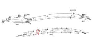 東京メトロ／乃木坂駅／千代田線／№3駅看板・駅広告、位置図