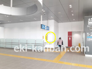 JR　袖ケ浦駅／ホーム階段／№1駅看板・駅広告、写真2