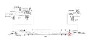 東京メトロ／湯島駅／千代田線／№14駅看板・駅広告、位置図