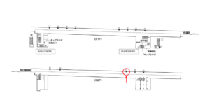 東京メトロ／千駄木駅／千代田線／№11駅看板・駅広告、位置図