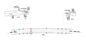 東京メトロ／湯島駅／千代田線／№23駅看板・駅広告、位置図