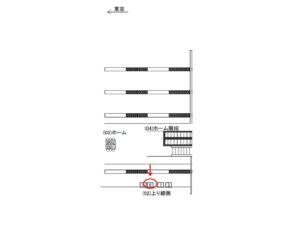 JR／東船橋駅／上り線側／№6駅看板・駅広告、位置図