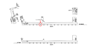 東京メトロ／町屋駅／千代田線／№4駅看板・駅広告、位置図