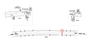 東京メトロ／湯島駅／千代田線／№11駅看板・駅広告、位置図