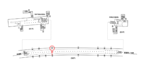 東京メトロ／湯島駅／千代田線／№4駅看板・駅広告、位置図