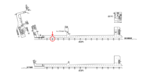 東京メトロ／町屋駅／千代田線／№2駅看板・駅広告、位置図