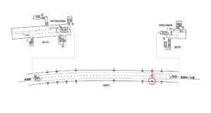 東京メトロ／湯島駅／千代田線／№15駅看板・駅広告、位置図