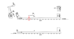 東京メトロ／町屋駅／千代田線／№3駅看板・駅広告、位置図