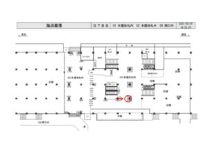 JR／海浜幕張駅／本屋改札内／№30駅看板・駅広告、位置図