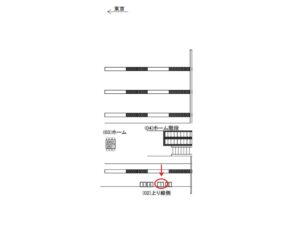 JR／東船橋駅／上り線側／№1駅看板・駅広告、位置図