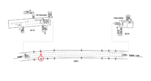 東京メトロ／湯島駅／千代田線／№25駅看板・駅広告、位置図