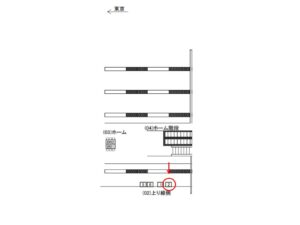 JR／東船橋駅／上り線側／№2駅看板・駅広告、位置図