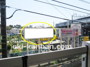 JR／新松戸駅／上りホーム前／№2駅看板・駅広告、写真1