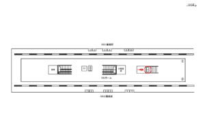 つくばエクスプレス／秋葉原駅／ホーム／№3駅看板・駅広告、位置図