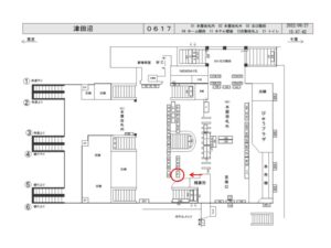 JR/津田沼駅/本屋改札内/№71駅看板・駅広告、位置図