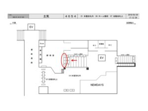 JR　土気駅／ホーム階段／№1駅看板・駅広告、位置図