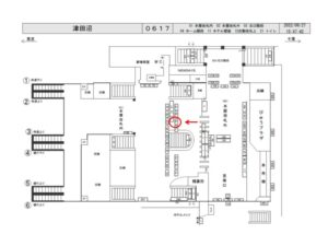 JR/津田沼駅/本屋改札内/№75駅看板・駅広告、位置図