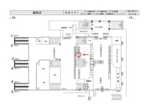 JR／津田沼駅／本屋改札内／№75駅看板・駅広告、位置図