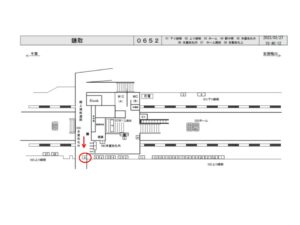 JR　鎌取駅／上り線側／№6駅看板・駅広告、位置図