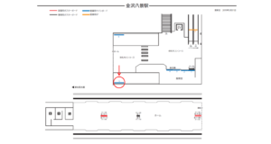 シーサイドライン／金沢八景駅／／№5駅看板・駅広告、位置図