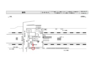 JR　鎌取駅／上り線側／№5駅看板・駅広告、位置図