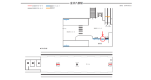 シーサイドライン／金沢八景駅／／№2駅看板・駅広告、位置図